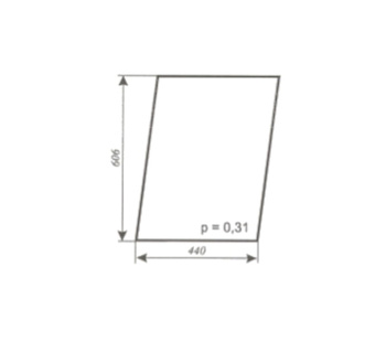 Szyba C-330 Naglak Koźmin z turem - drzwi górna stary typ (lewa, prawa)