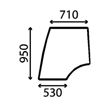 Szyba drzwi górne lewe VALTRA v31506100