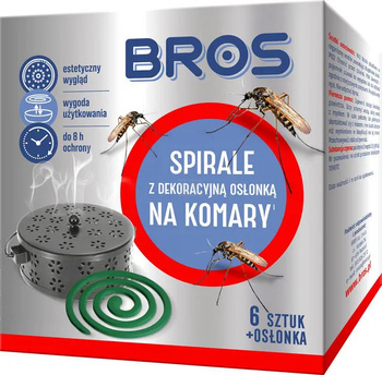Bros spirale na komary z dekoracyjną osłonką