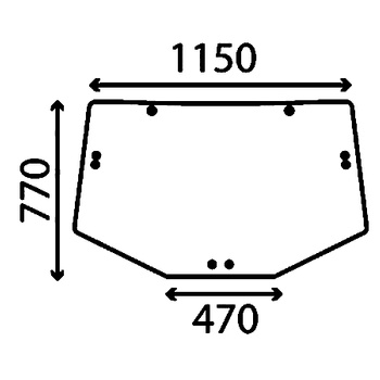 Szyba tylna JOHN DEERE L202528