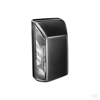 Lampa oświetlania tablicy rejestracyjnej, 10W prostokątna 12/24V biała przykręcana 102x55x56.5 mm wtyczka płaska Hella