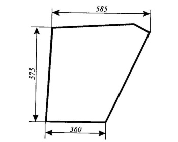 Szyba drzwi dolna Zetor 8211, 8245, 9211, 9245, 10211, 102455, 11211, 11245