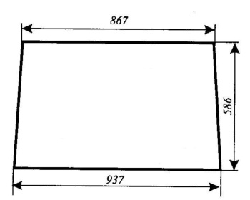 Szyba tylna Zetor 5711, 5718, 5745, 5748, 5911, 5945, 6711, 6718