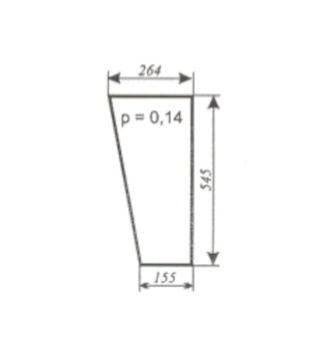 Szyba URSUS 2812, C-330, MF-255 Zamość - przednia dolna (lewa, prawa) (591)