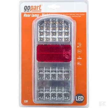 Lampa tylna przyczepy LED, prostokątna, 12V, prawa, 235 x 105 x 53 mm, Bayonet 5-pin, gopart