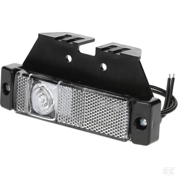 Lampa obrysowa LED, prostokątna, 12/24V z przewodem i uchwytem Kramp