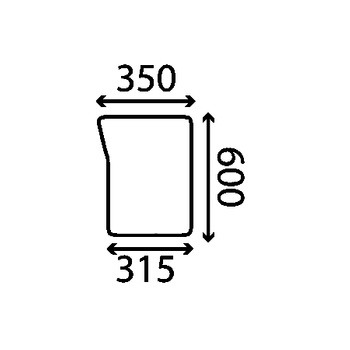 Szyba przednia dolna prawa i lewa JOHN DEERE R199280