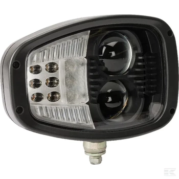 Lampa przednia LED, zespolona prawa, 22/32W, prostokątna, 12/24V z wtyczką Deutz 6-pin klosz podgrzewany, światło drogowe/mijania Kramp