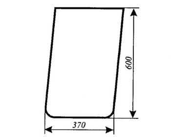 Szyba do ciągnika URSUS 1634 - przednia dolna (lewa, prawa) (349)