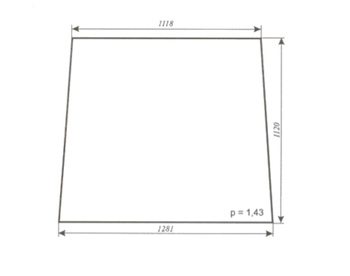 Szyba przednia Ursus C-385, Zetor 8011, 8045, 10011, 10045, 12011, 12045