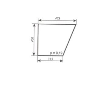 Szyba  C-330 kabina Smolniki (Koja) nowy typ- drzwi dolna lewa, prawa (409)