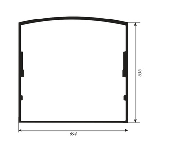 Szyba przednia górna JCB 827/80313, 82780313