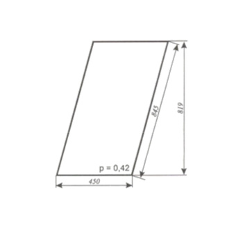 Szyba do ciągnika C-362 - drzwi góra (lewa, prawa) (212)
