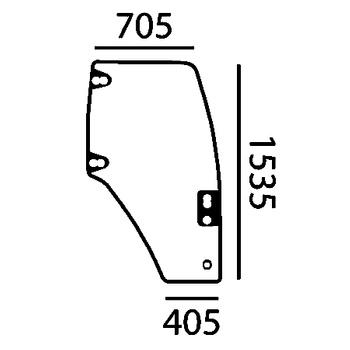 Szyba drzwi prawe CASE, NEW HOLLAND 82036000