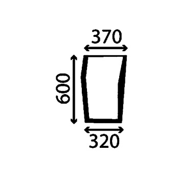 Szyba przednia dolna lewa MASSEY FERGUSON 3902150M1