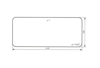 Szyba do ciągnika C-330 kabina Chojnów I - tylna (93)