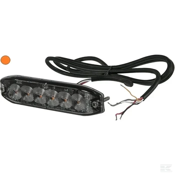 Lampa ostrzegawcza, bursztynowa, 6 LED