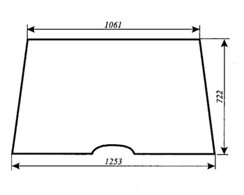 Szyba do ciągnika URSUS 6014 kabina Sokółka - przednia (736)