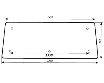 Szyba tylna górna Zetor BK6011 model 5320, 5340, 6211, 6245, roz. 1350mm