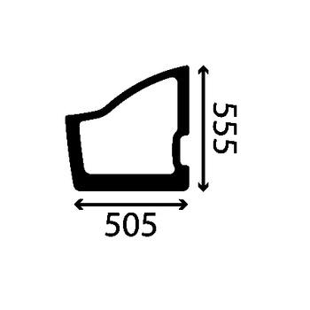 Szyba drzwi dolna JCB 827/80396, 82780396