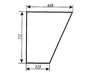 Szyba URSUS 3512 3514 Koja Smolniki - drzwi dół ver.II (707A)