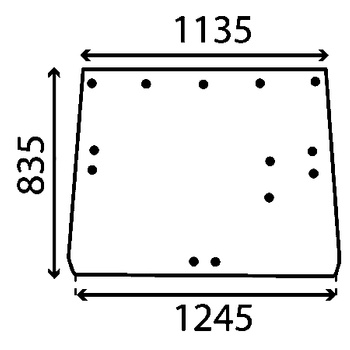 Szyba tylna JOHN DEERE L36606