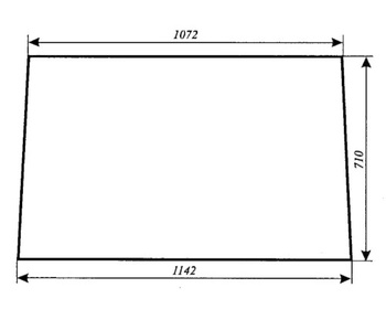 Szyba do ciągnika T25 A2 kabina Naglak Koźmin - tylna (789)
