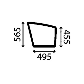 Szyba dolna prawa JCB 827/80289, 82780289