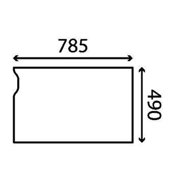 Szyba przednia dolna JCB 827/80471, 82780471