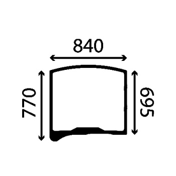 Szyba tylna JCB 827/80409, 82780409