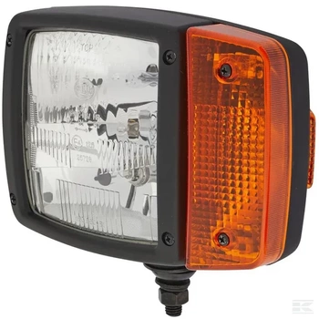 Reflektor halogenowy, lewy prostokątny 12V przykręcany z wtyczką AMP Hella