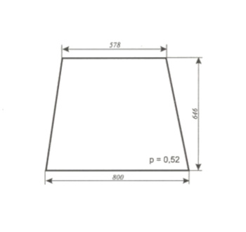 Szyba do ciągnika C-330, C-360 Koźmin Z.Szyszka) i K2 - boczna(lewa, prawa)