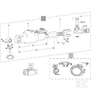 Widełki cięgła kpl.