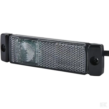 Lampa obrysowa LED, 1.20W prostokątna 24V biała przykręcana 130x32 mm Quick-link 1 LED Hella