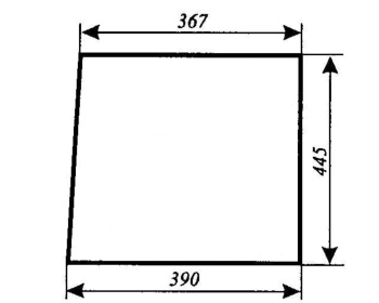 Szyba przednia dolna Zetor BK7011 model 5320, 5340, 6211, 6245, 7211, 7245
