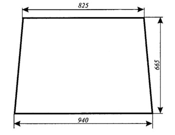 Szyba do ciągnika T25 A kabina czeska - tylna (216).