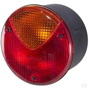 Lampa tylna zespolona, okrągła 12/24V czerwona/pomarańczowa przykręcana Ø 122.5 mm Hella