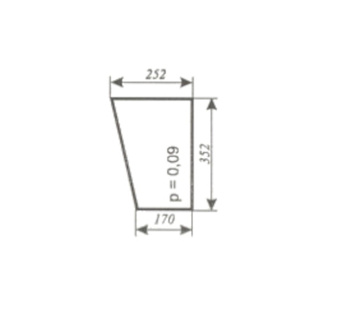 Szyba C-330 Smolniki (Koja) nowy i stary typ - przednia dolna (381)