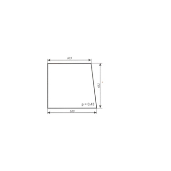 szyba MF-235, MF-255 kabina POM Zamość - boczna (lewa, prawa) (325)