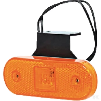 Lampa obrysowa LED, prostokątna, 12/24V z przewodem i uchwytem Kramp