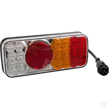 Lampa tylna zespolona LED, prawa prostokątna 12/24V 5-pinowa Kramp