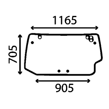 Szyba tylna DEUTZ-FAHR, HURLIMANN, LAMBORGHINI, SAME 121438030