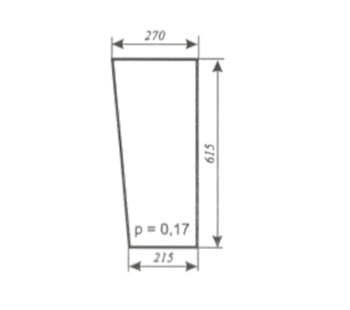 Szyba C-360 kabina Szyszka Koźmin (K2) - przednia dolna (lewa, prawa) (810)
