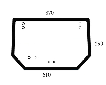 Szyba tylna Case, New Holland 84396387