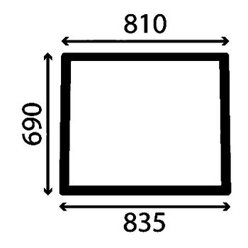 Szyba tylna Kubota KX014-4, KX015-4, KX016-4, KX018-4