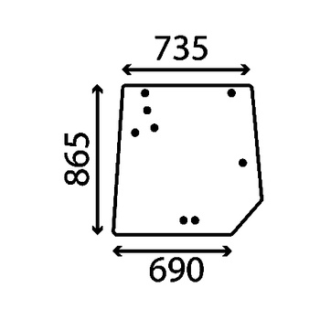 Szyba tylna MASSEY FERGUSON 4272760M1