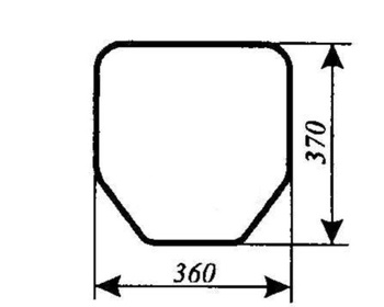 Szyba do ciągnika URSUS 6014 kabina Sokółka - tylna dolna (740)