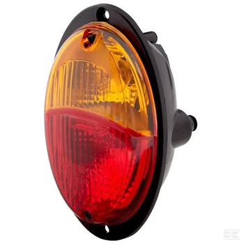 Lampa zespolona tylna, lewa okrągła 12/24V czerwona/pomarańczowa przykręcana z wtyczką Deutsch Hella