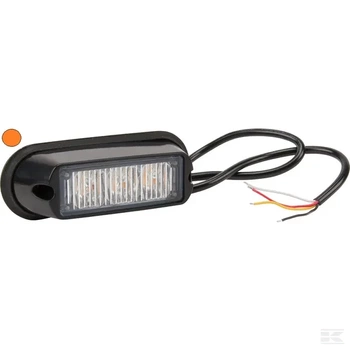 Lampa ostrzegawcza LED, 6W 12/24V pomarańczowa przykręcana 3 LED Kramp