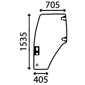 Szyba drzwi lewe CASE, NEW HOLLAND 82036001